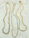 18" Gold fill paperclip chain necklace