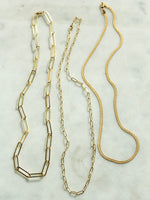 18" Gold fill paperclip chain necklace