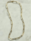18" Gold fill paperclip chain necklace