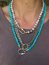 Turquoise rondelle strand, 6mm