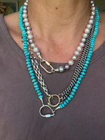 Turquoise rondelle strand, 6mm