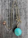 Turquoise pebble necklace #1